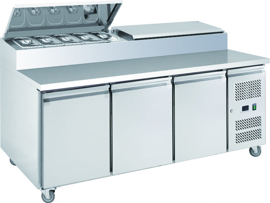 Chefsrange SP370 - 3 Door Prep counter Euro-Catering