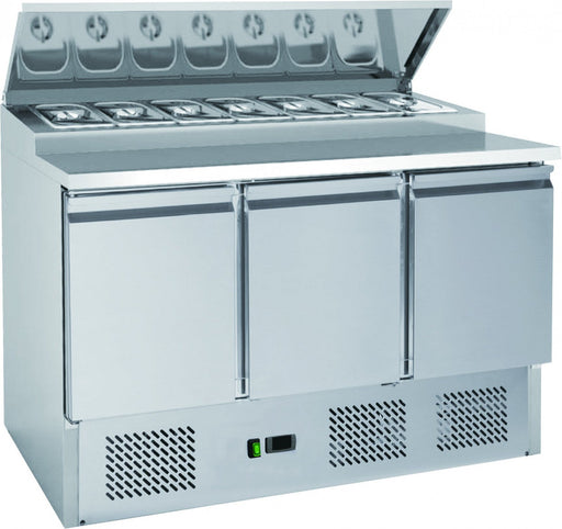 Chefsrange SP313 - 3 Door Prep counter Euro-Catering