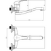 Wall Mounted Mixer Tap with Stainless Steel Spout Single Lever Chrome |  60128000 Makfry