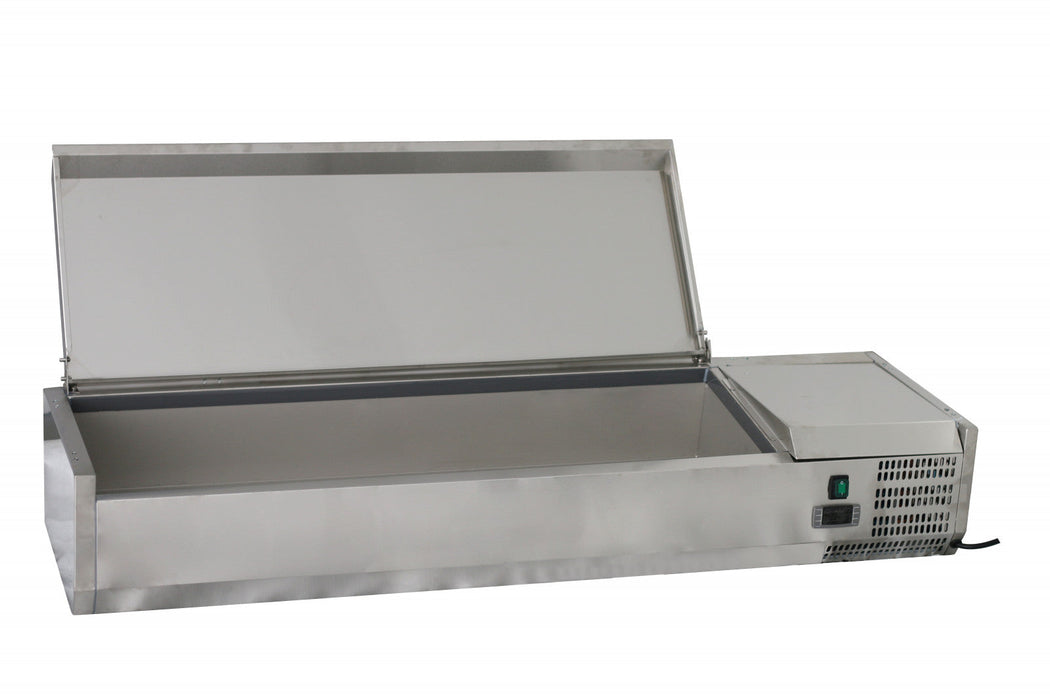 Chefsrange TU120013L  1200mm Topping well with lid 3 x 1/3gn + 1 x 1/2gn Euro-Catering