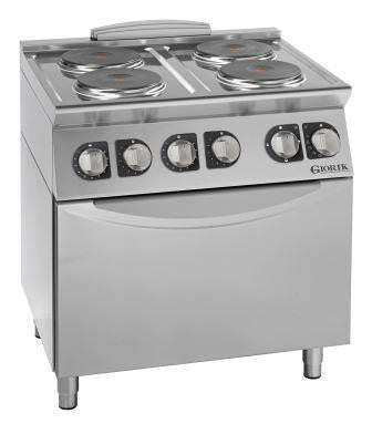 Giorik CE74TE - 4 Ring electric range Euro-Catering