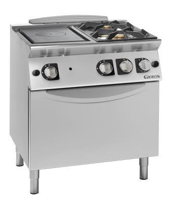 Giorik TG74FTR Medium Duty Gas Solid Top Range + 2 open burners Euro-Catering