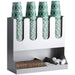 Stainless Steel 2 Tier Cup Holder / Dispenser Φ100mm Cups 4 Stacks |  62005 Makfry