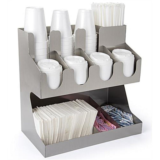 Stainless Steel 2 Tier Cup Holder / Dispenser Φ100mm Cups 7 Stacks |  62006 Makfry