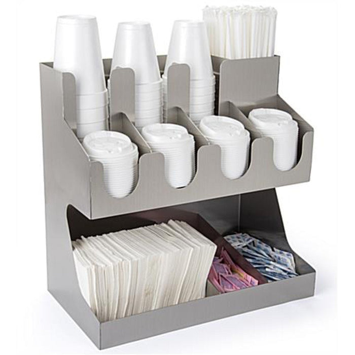 Stainless Steel 2 Tier Cup Holder / Dispenser Φ100mm Cups 7 Stacks |  62006 Makfry