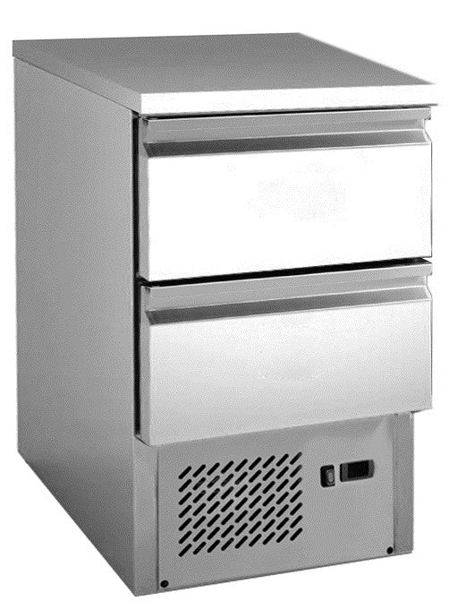 Chefsrange  SS1H2D - Twin drawer Space saver  Prep counter Euro-Catering