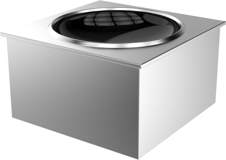 Chefsrange GXDIIHW-3  - Drop In Wok Induction Hob - 3kw power (steel surround) Euro-Catering