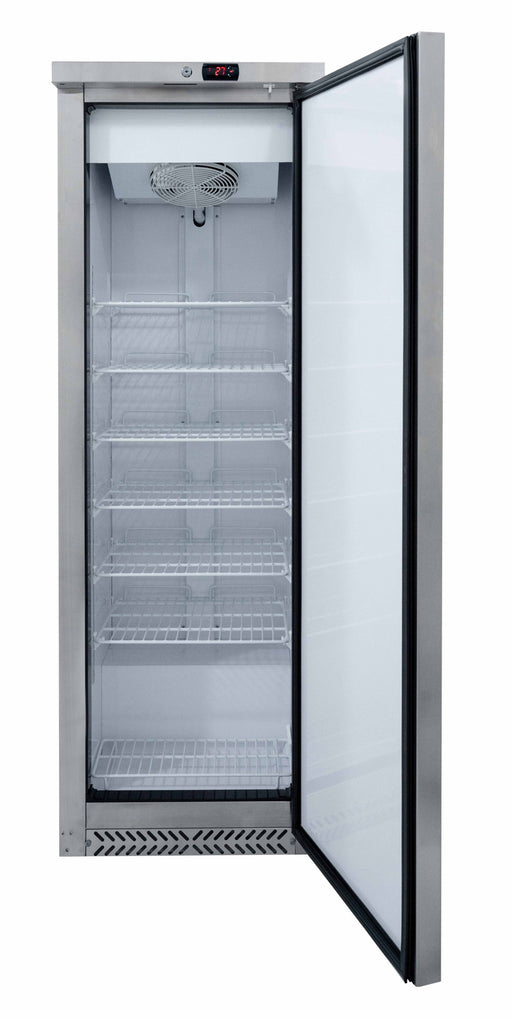 Chefsrange  SR40VS S/Steel Slimline Upright Fridge Euro-Catering