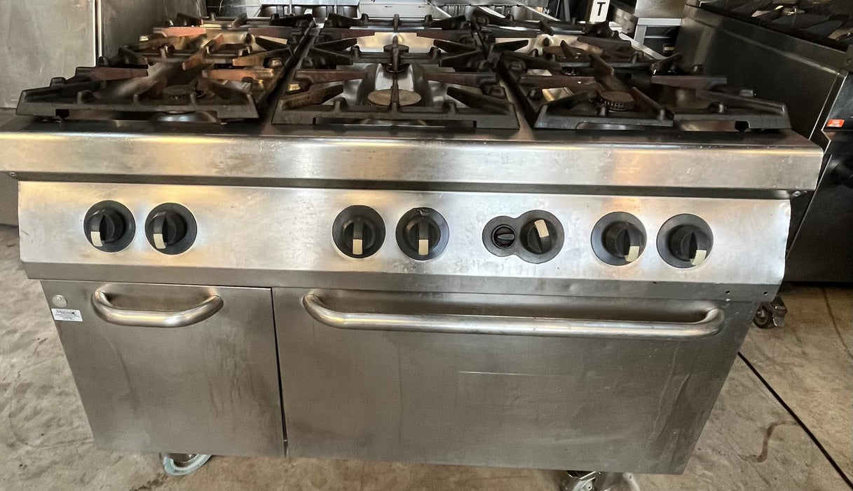 Mareno Commercial 6 Burner Gas Cooker - Refurbished