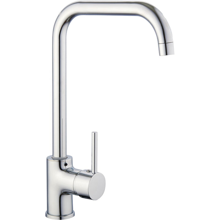 Basin Mixer Tap with Stainless Steel Spout Single Lever Chrome |  70000058 Makfry