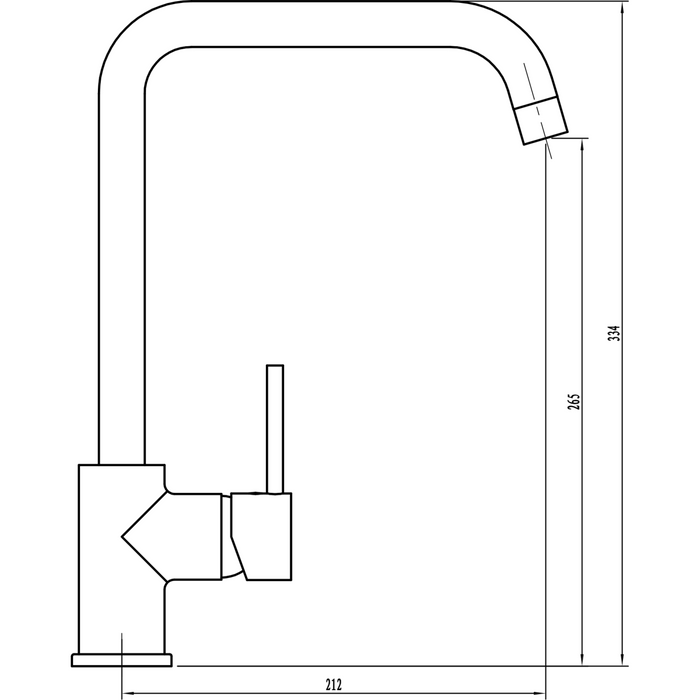 Basin Mixer Tap with Stainless Steel Spout Single Lever Chrome |  70000058 Makfry