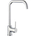 Basin Mixer Tap with Stainless Steel Spout Single Lever Chrome |  70000058 Makfry