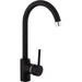 Basin Mixer Tap with Stainless Steel Spout Single Lever Black |  70000065 Makfry