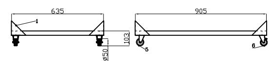 SUPPORT FOR SALADETTE 2 DOORS