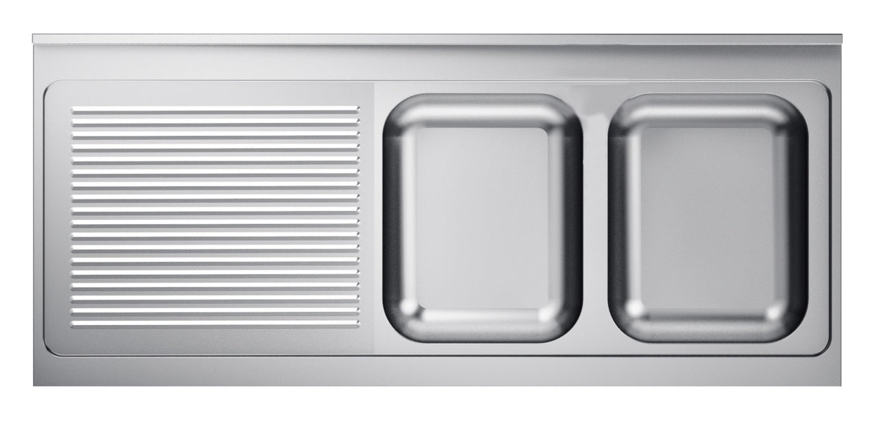 Combisteel 700 Sink Unit Tabletop 2 Right 1600 - 7013.1165 Combisteel