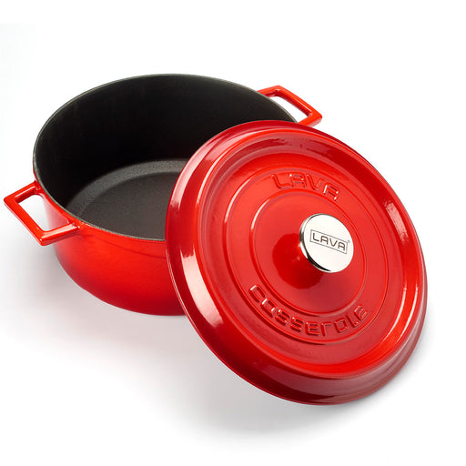 LAVA CAST IRON CASSEROLE Ø24 RED Combisteel
