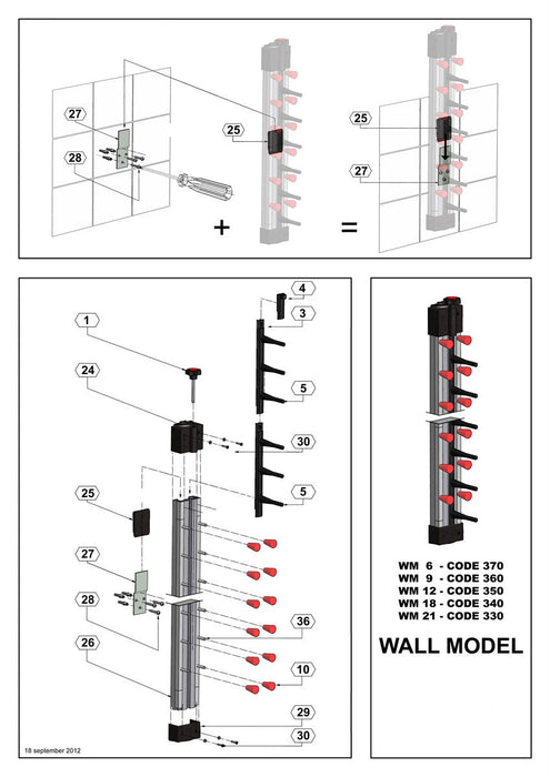 Combisteel Plate Rack Wall Model 9 Combisteel