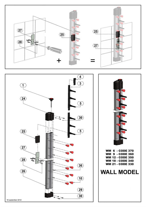 Combisteel Plate Rack Wall Model 21 Combisteel