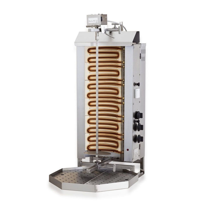 Combisteel Electric Gyros Grill - 6 Heating Zones - Motor on Top - Stainless Steel - Efficient Rotating Spit - Professional Doner Kebab Machine