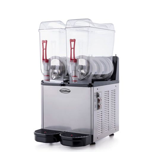 Combisteel Granita Machine – 2x12L Capacity – Dual Tank Frozen Drink Dispenser – Stainless Steel – Manual Controls – Plug and Play Combisteel