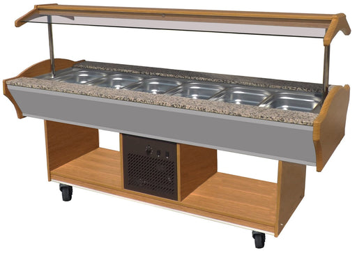 Combisteel Refrigerated Buffet Display Salad Bar 6 x 1/1 GN - 7077.0015 Combisteel
