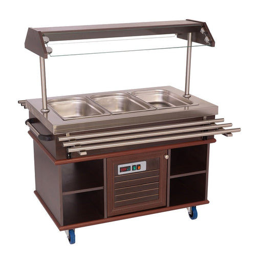 Combisteel Hot Buffet GN 3/1 - Stainless Steel with LED Lighting - 1200x700x1400mm - Adjustable Temperature +30/+90°C Combisteel