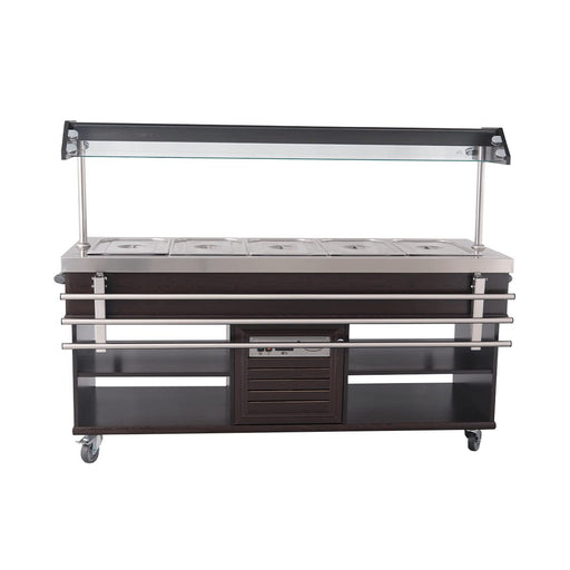 Combisteel Refrigerated Buffet GN 5/1 – Stainless Steel – Ventilated Cooling – +2°C to +8°C – Automatic Defrost – LED Lighting – 230V Combisteel