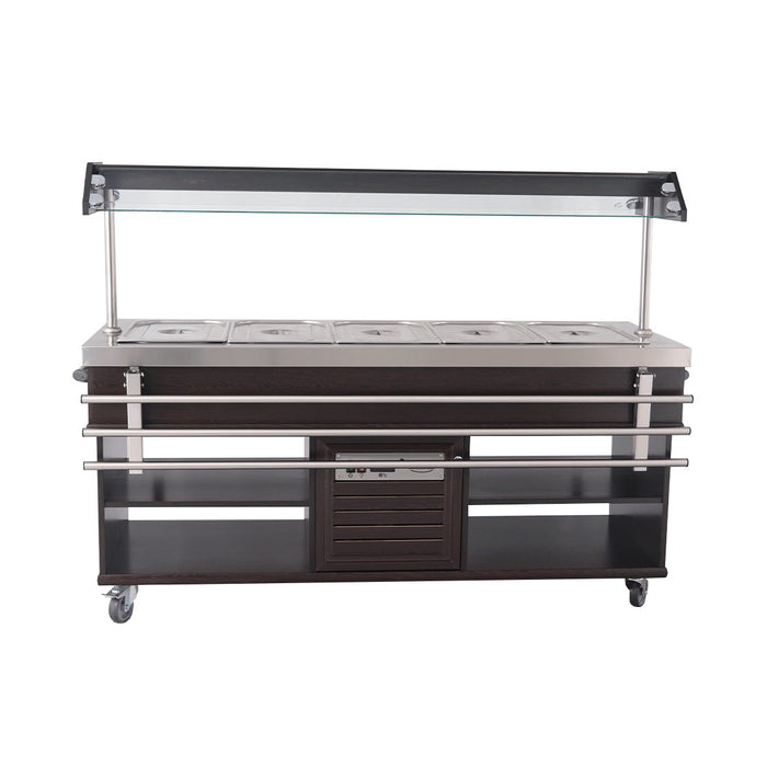 Combisteel Refrigerated Buffet GN 5/1 – Stainless Steel – Ventilated Cooling – +2°C to +8°C – Automatic Defrost – LED Lighting – 230V Combisteel