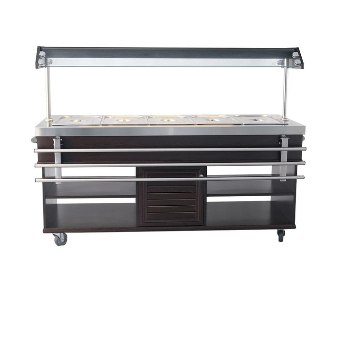 Combisteel Refrigerated Buffet GN 5/1 – Stainless Steel – Ventilated Cooling – +2°C to +8°C – Automatic Defrost – LED Lighting – 230V Combisteel