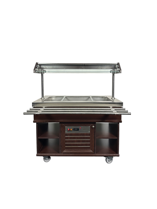 Combisteel Hot Buffet GN 3/1 - Stainless Steel with LED Lighting - 1200x700x1400mm - Adjustable Temperature +30/+90°C Combisteel