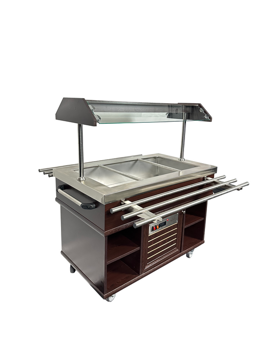 Combisteel Hot Buffet GN 3/1 - Stainless Steel with LED Lighting - 1200x700x1400mm - Adjustable Temperature +30/+90°C Combisteel