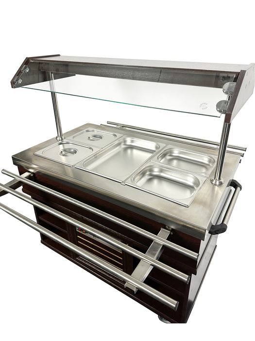 Combisteel Hot Buffet GN 3/1 - Stainless Steel with LED Lighting - 1200x700x1400mm - Adjustable Temperature +30/+90°C Combisteel