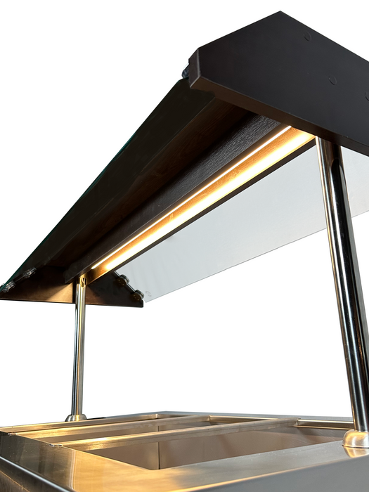 Combisteel Hot Buffet GN 3/1 - Stainless Steel with LED Lighting - 1200x700x1400mm - Adjustable Temperature +30/+90°C Combisteel