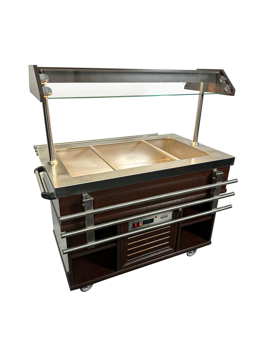 Combisteel Hot Buffet GN 3/1 - Stainless Steel with LED Lighting - 1200x700x1400mm - Adjustable Temperature +30/+90°C Combisteel