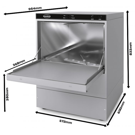 DISHWASHER FRONTLOADER ENT 500-230 DP DDE WITH DRAIN PUMP AND DETERGENT DISPENSER Canmac Catering Equipment