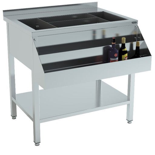 Combisteel Cocktail Bar Station 900 - 900mm Stainless Steel Worktop - Durable and Functional Design for Professional Bar Setup Combisteel
