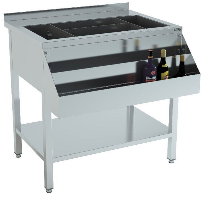 Combisteel Cocktail Bar Station 900 - 900mm Stainless Steel Worktop - Durable and Functional Design for Professional Bar Setup Combisteel