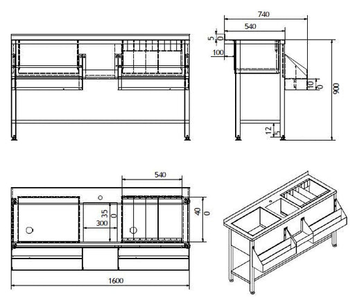 Combisteel Cocktail Bar Station 1600 – Stainless Steel | Professional Bar Equipment | 1600mm Wide | Durable Design | Ideal for Cocktails & Mixology Combisteel