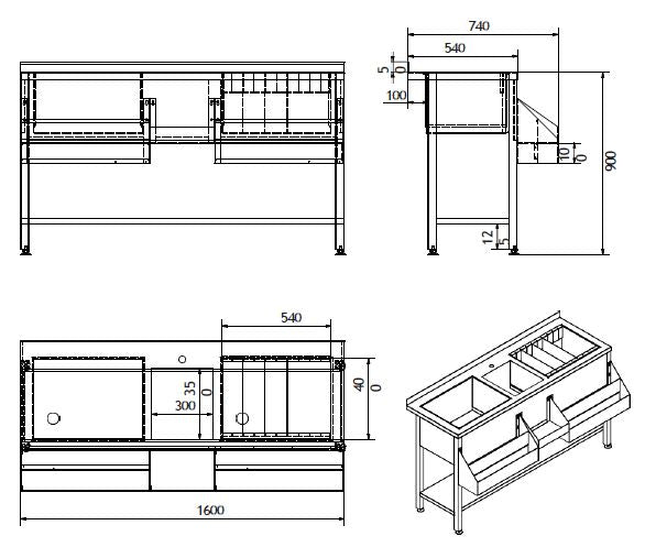 Combisteel Cocktail Bar Station 1600 – Stainless Steel | Professional Bar Equipment | 1600mm Wide | Durable Design | Ideal for Cocktails & Mixology Combisteel