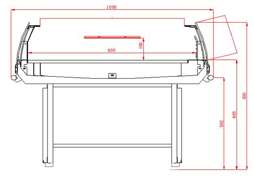 Cooling Island with Glass Cover - Combisteel 1/3 Model - Ventilated Cooling - 230V - Commercial Refrigeration Solution Combisteel