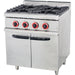 Commercial Gas Range With Cabinet 4 Burners 16k W 700x700x900mm| 70 Qa4 Ms Makfry