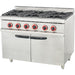 Commercial Gas Range With Cabinet 6 Burners 24k W 1050x700x900mm| 70 Qa6 Ms Makfry