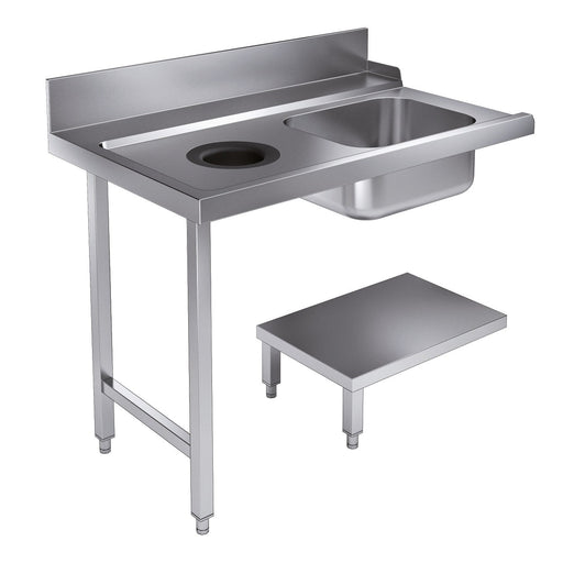 Combisteel Entry Table Bottom Shelf With Waste Hole 1200 Left For 7280.0045 0046 Combisteel