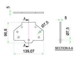 FLANGE COVER FOR SLOTTED CHANNEL 7107.0005-0010-0015 Combisteel