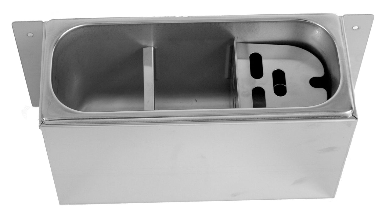 Combisteel Sink For Ice Cream Scoop 330 X120 X150 With Water Drain Hole, Water Connection And Overflow Pipe Combisteel