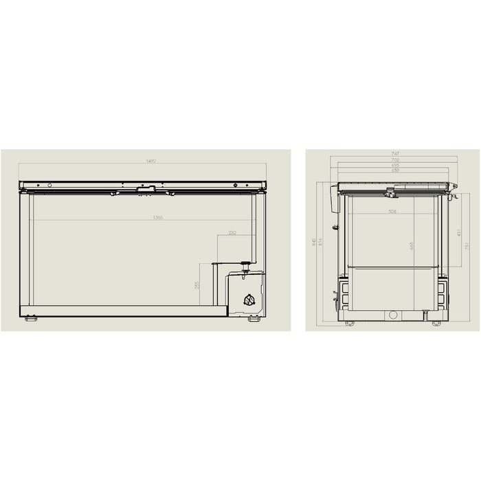 Combisteel 469L Chest Freezer with Stainless Steel Cover – High-Capacity Commercial Freezer