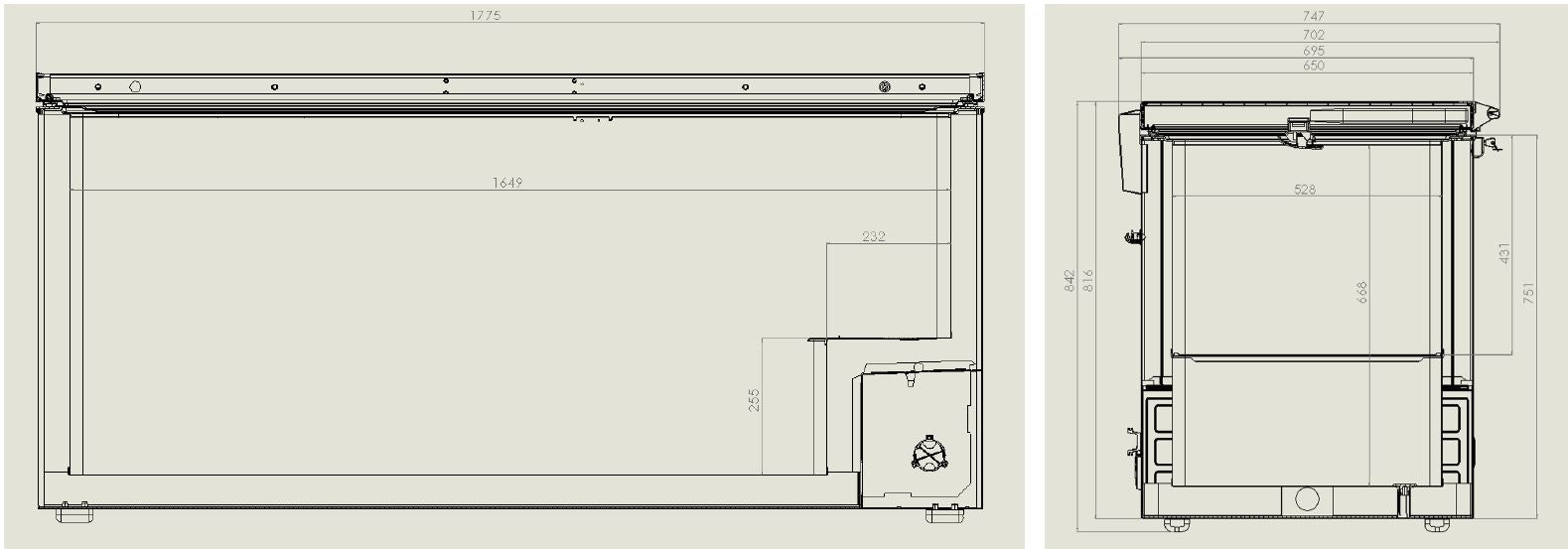 CHEST FREEZER SS COVER 572 L