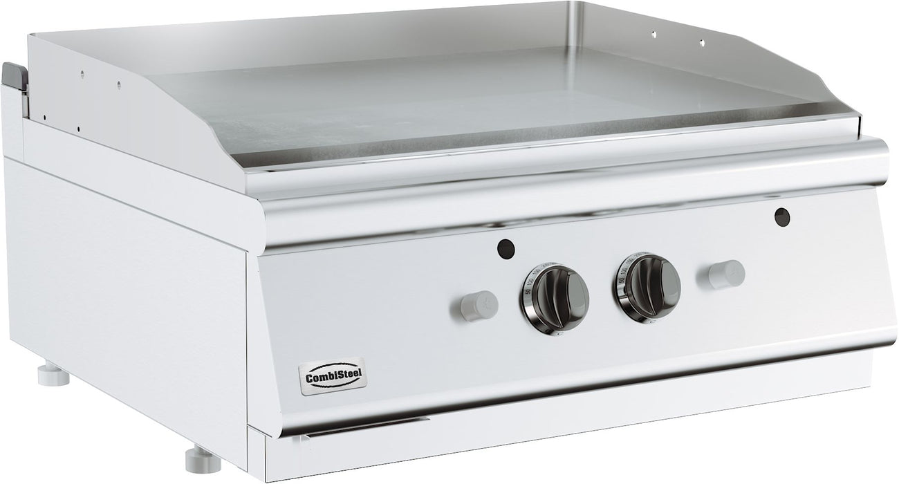 Combisteel Gas Counter Top Frying Griddle 2 Burner 800mm Wide - 7178.0230 Combisteel