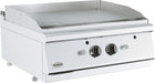Combisteel Gas Counter Top Frying Griddle 2 Burner Chrome Plated 800mm Wide - 7178.0260 Combisteel