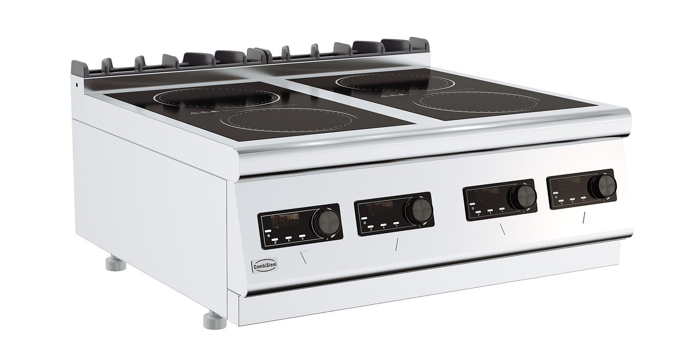 Combisteel Base 700 Induction Electric Range – 4 Plate Freestanding Cooking Unit - Durable Stainless Steel Design